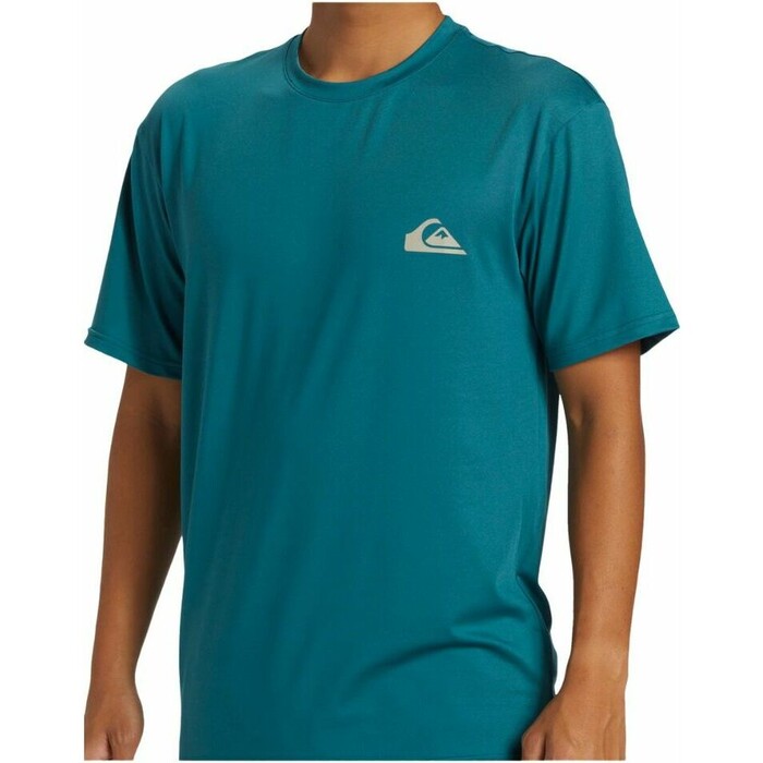 2024 Quiksilver Hombres Everyday Surf UV50 Camiseta De Surf De Manga Corta AQYWR03135 - Colonial Blue